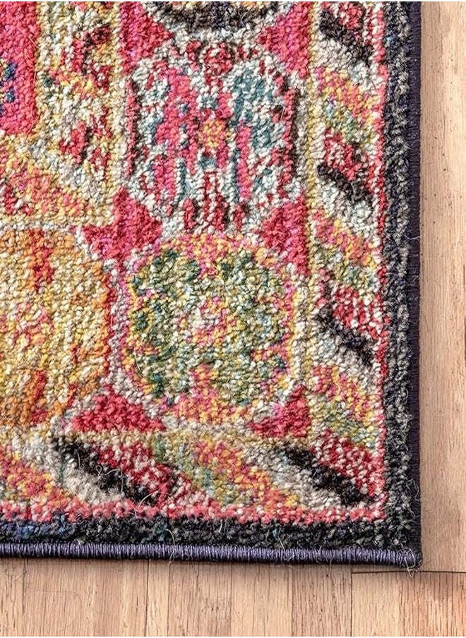 keke Ethnic Style Living Room Carpet imitation Cashmere with Dot Plastic Bottom 200X300cm Style-5  - Image 4