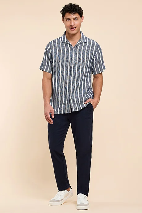 أر أند بي Solid Pants with Drawstring Waist