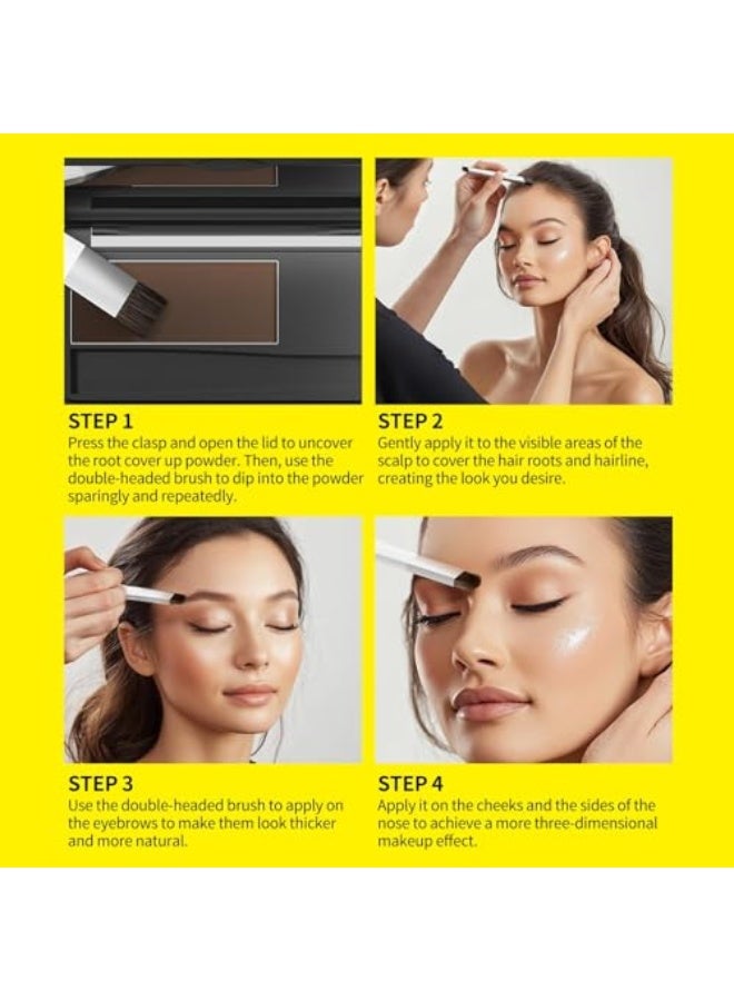 Sevich Root Touch up, Hairline Powder with Brush, Instantly Conceals Hair Loss, Thinning Gray Hair Shadow Toppers for Women u0026 Men, 48H Makeup Lasting, 8g Large Capacity - Image 5