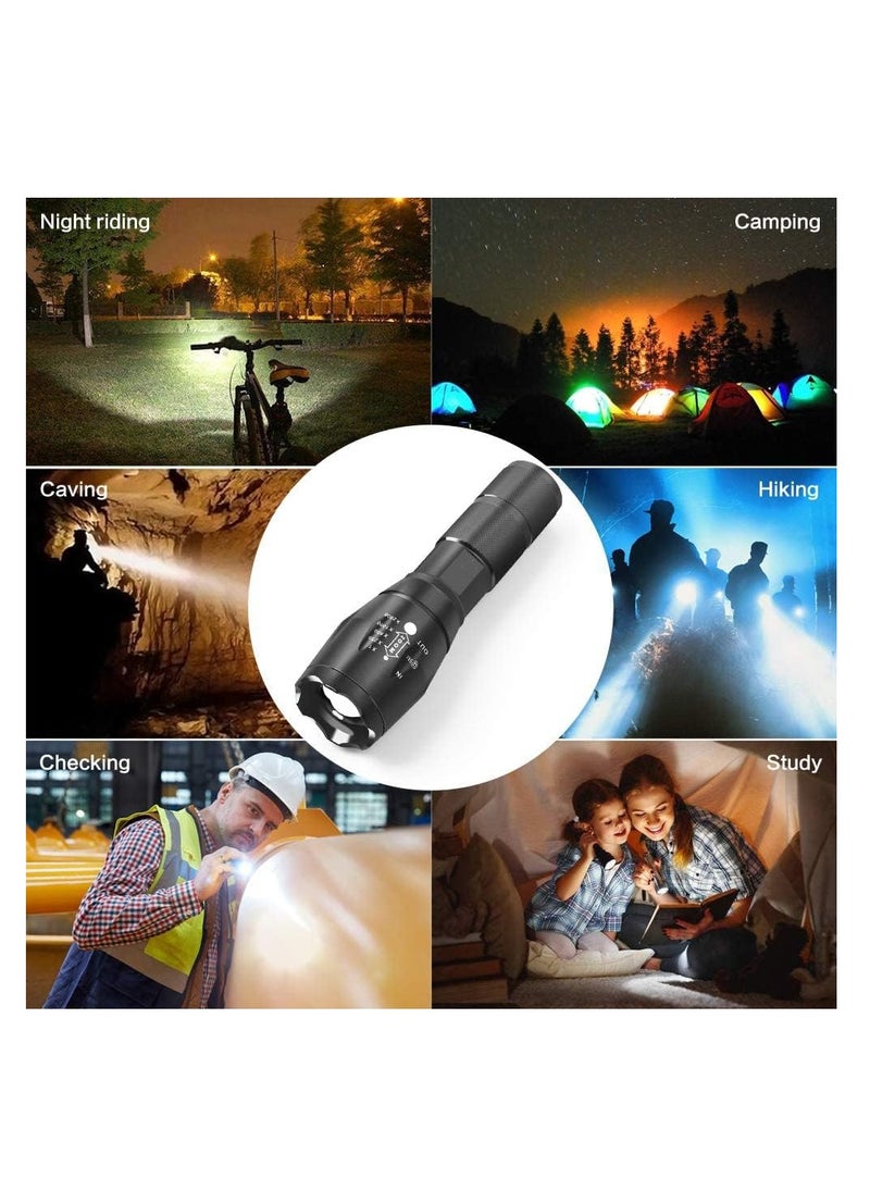 ARCOON - ARCOON Ultra-Bright Flashlights, 2000 Lumens XML-T6 LED Tactical Flashlight, Zoomable Adjustable Focus, IP65 Water-Resistant, Portable, 5 Light Modes for Indoor and Outdoor,Camping,Emergency,Hiking (1 Pack) - Image 1