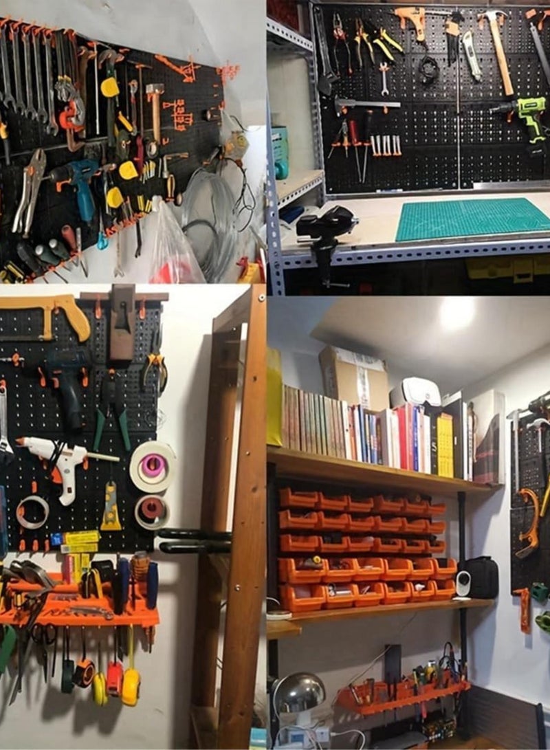 GGOOT Hardware Tool Hanging Board ABS Wall-Mounted Tool Box Parts Storage Box with Hook Tool Hanger Tool Box Organizer - Image 2