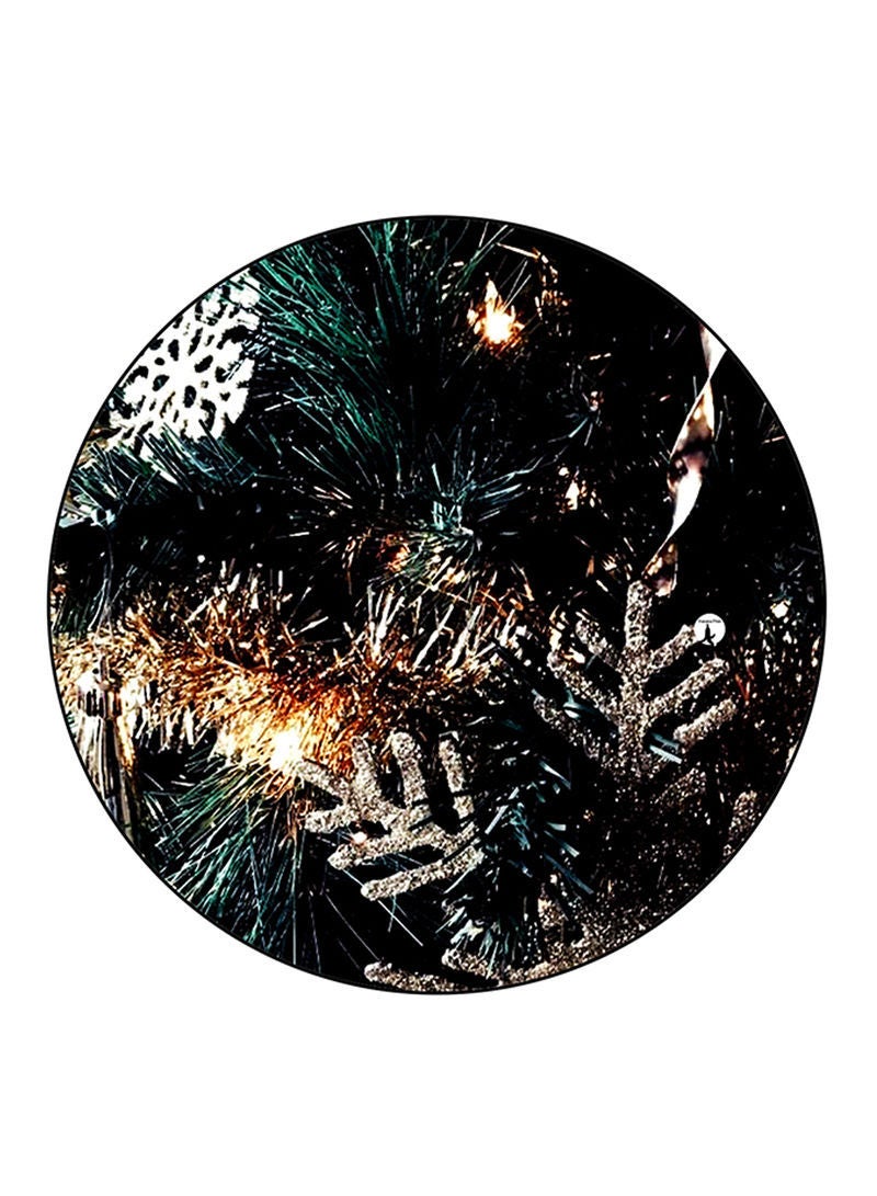 Snow Flakes Printed Mouse Pad  Multicolour