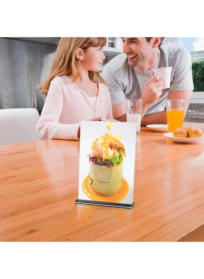 TPGP Pack of 2 A6 Acrylic Table Stand Advertising Stand Menu Card Holder Acrylic Stand for Photos, Office, Restaurant, Cafe, Shop - Image 5