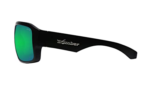 BOMBER MEGA Bomb M103GM Safety Sunglasses for Men with Matte Black frame, Green Mirror Safety Sunglass lens, Non-Slip foam lining, ANSI Z87+ Compliant, UV Protection - M103GM - Image 4