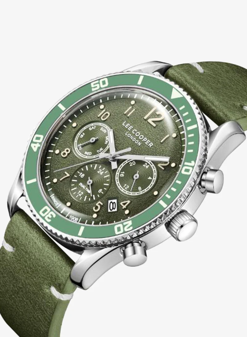 Lee Cooper Men's Leather Multi Function Watch LC08260.375 - 42 mm