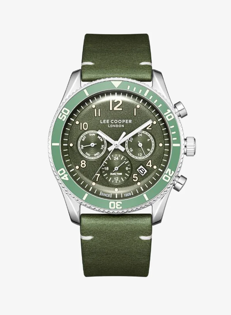 Lee Cooper Men's Leather Multi Function Watch LC08260.375 - 42 mm