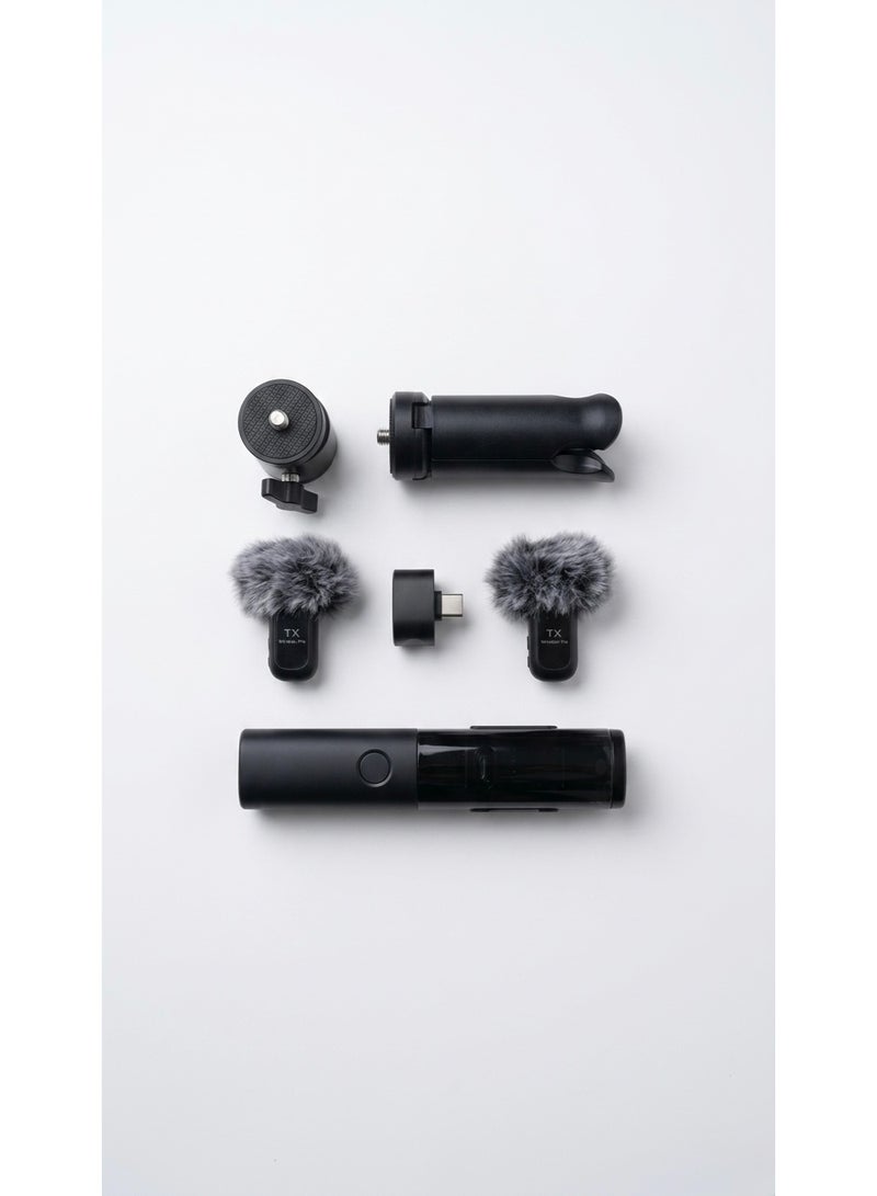 QY99 Wireless Lavalier Microphone System – 2.4GHz Plug-and-Play Lapel Mic for iPhone/Android, Noise Reduction, Ideal for Vlog, Interviews, and Live Streaming - Image 1