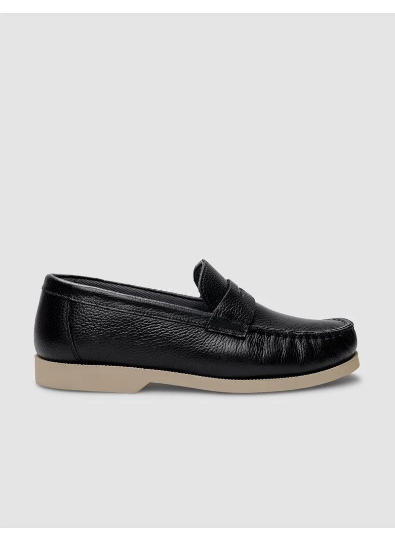 Cabani Genuine Leather Black Women's Casual Shoes