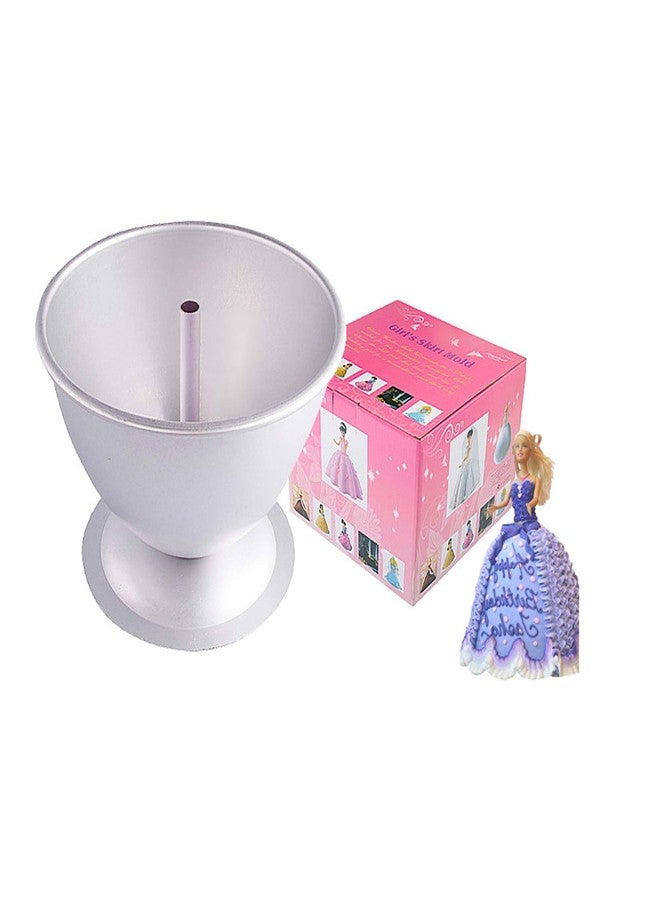 FETESUR Princess Dress Doll Cake Pan Aluminum Alloy Skirt Cake Baking Pan for Birthday and Anniversary (8 inch) - Image 1