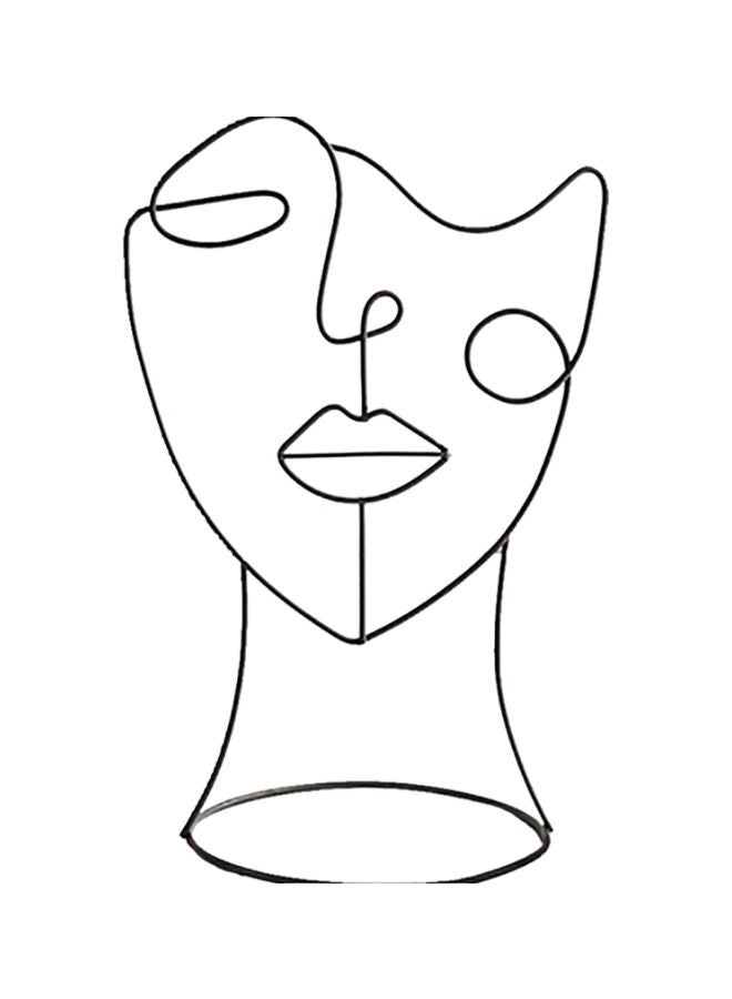 Y&D Face-Shape Hat Display Stand Black 22x19x44cm - Image 1