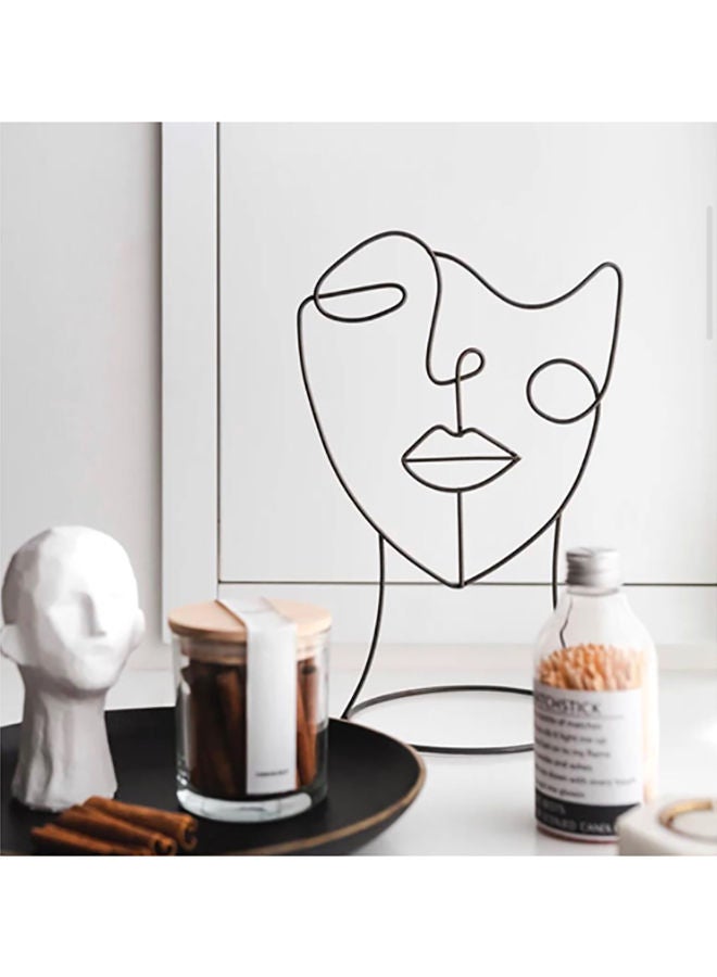 Y&D Face-Shape Hat Display Stand Black 22x19x44cm - Image 2