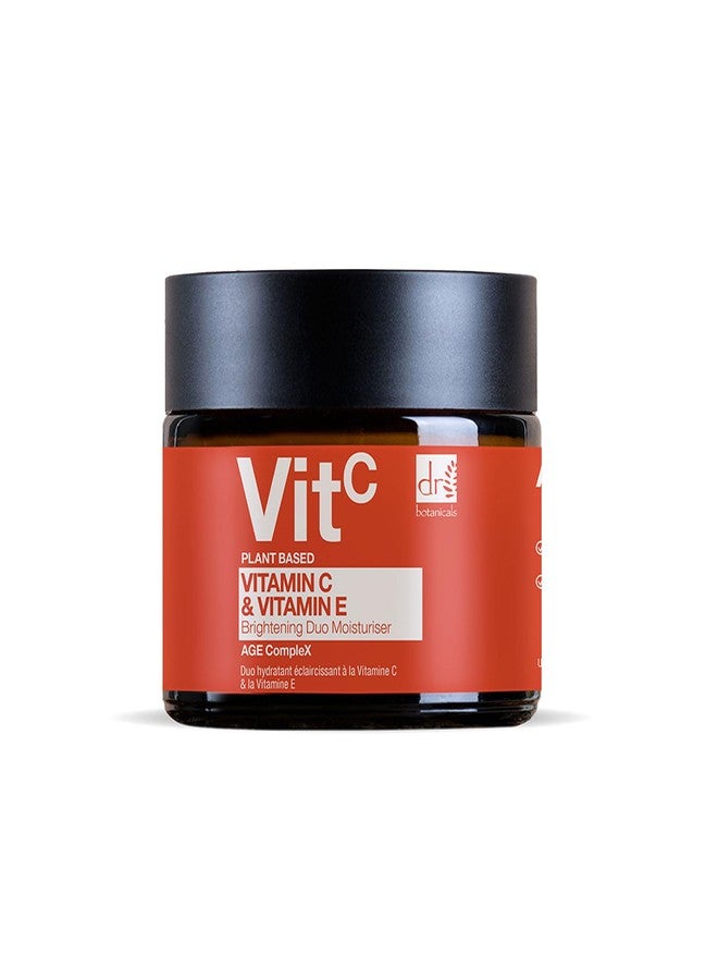 Dr Botanicals Vitamin C & E Brightening Duo Moisturizer - 2.0 Fl Oz | Reveal Your Radiant Glow with our Anti-Aging Formula - Vitamin C for Brightening, Vitamin E for Protection - For Day and Night - Image 1