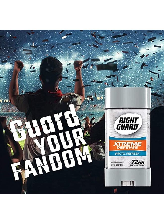 Right Guard Xtreme Defense Antiperspirant Deodorant Gel, Arctic Refresh, 4 Ounce (Pack of 4) - Image 4