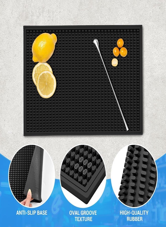 KolorFish Bar Mat Bar Mats for Countertop, Bar Spill Mat for Bartending, Bartender Kit Bar Accessories, Non-Slip Bar Mat for Counter (Black) 45 X 30 cm - Image 3