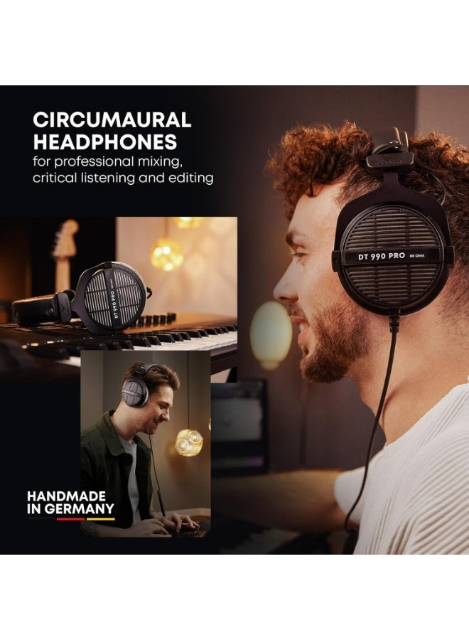 بيير ديناميك سماعات الرأس DT 990 Pro 250 أوم فوق الأذن للاستوديو للمزج والإتقان والتحرير - Image 5