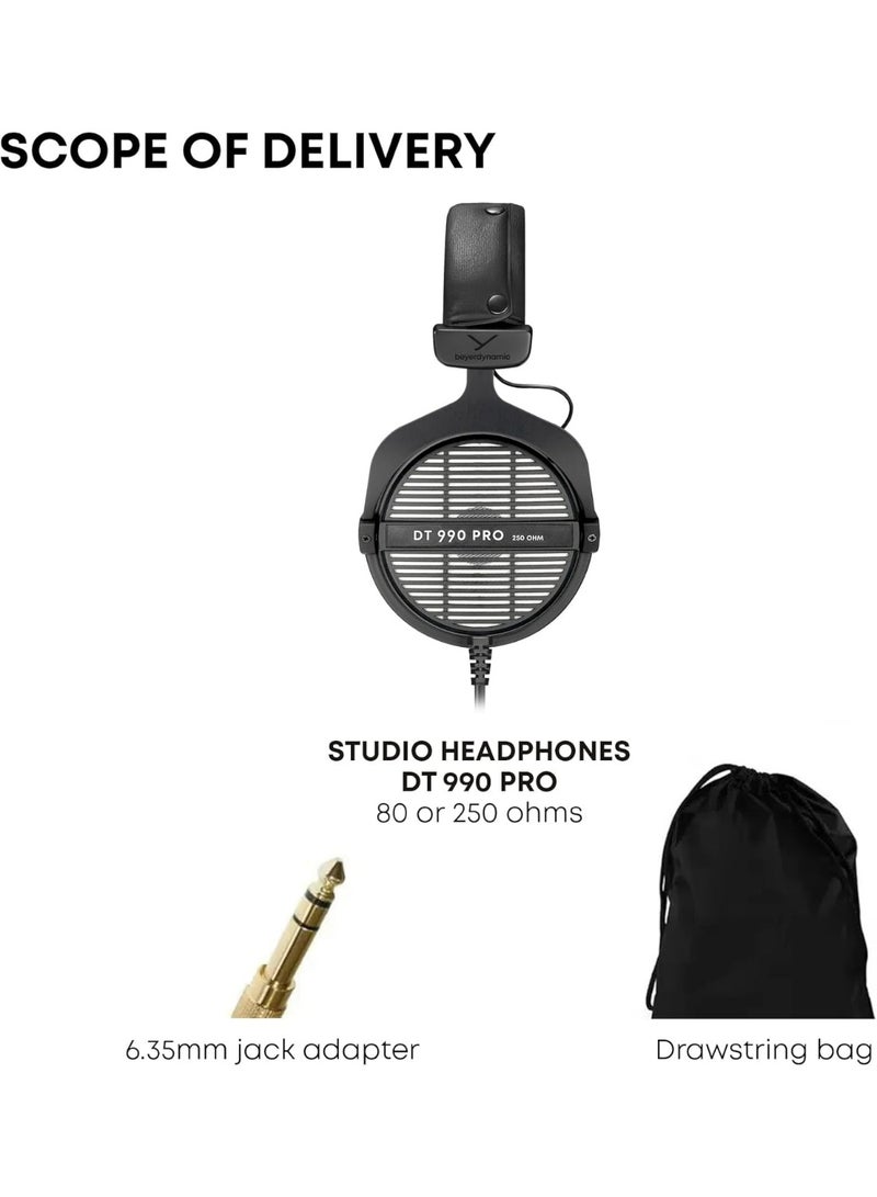 بيير ديناميك سماعات الرأس DT 990 Pro 250 أوم فوق الأذن للاستوديو للمزج والإتقان والتحرير - Image 3