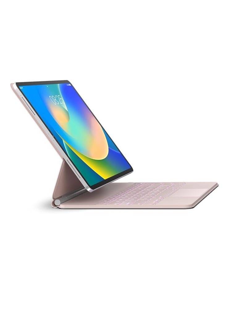 حافظة لوحة مفاتيح لجهاز iPad Air 11 بوصة (M2) iPad Pro 11 بوصة (الجيل الأول/الثاني/الثالث/الرابع) حافظة لوحة مفاتيح مغناطيسية بتصميم سحري مع لوحة تتبع متعددة اللمس متوافقة مع iPad Air 10.9 الجيل الرابع/الخامس. - Image 1