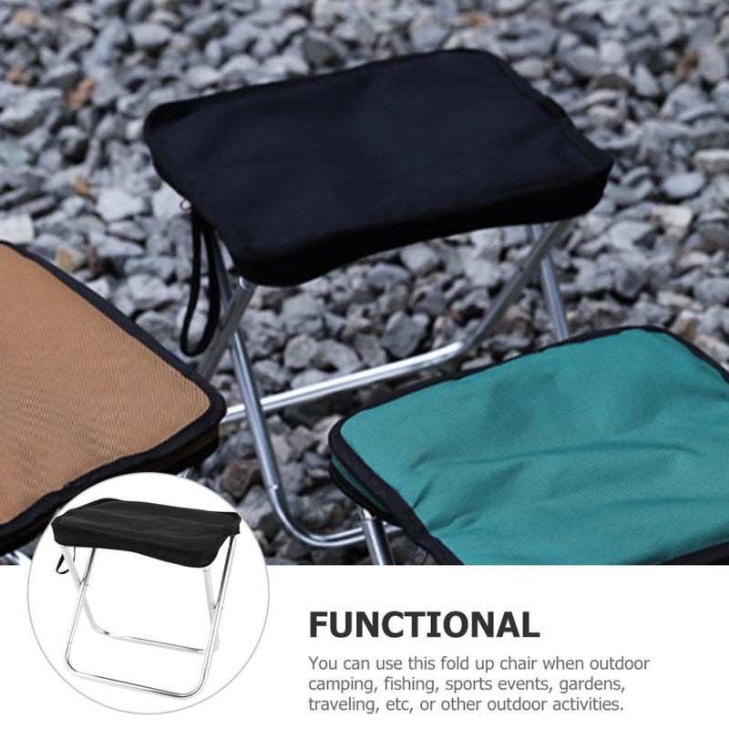 Portable Folding Stool Lightweight Aluminum Alloy Camping Seat for Outdoor Travel Hiking - Image 5
