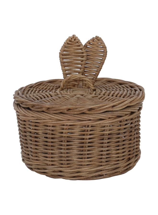 السيف  سلة تقديم دائرية من الخيزران مع غطاء 19 - Image 1