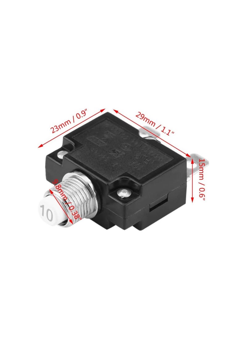 Generic - AC 125/250V Reset Thermal Switch Circuit Breaker Over Current Overload Protector for Generator(10A) - Image 1