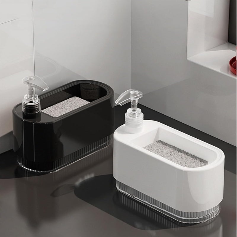Modern Kitchen Dispenser for Detergent Hygienic Leak Pumps Sponge Holder Food Grade Bottle Easy Press Dishwashing Dispenser - Image 3