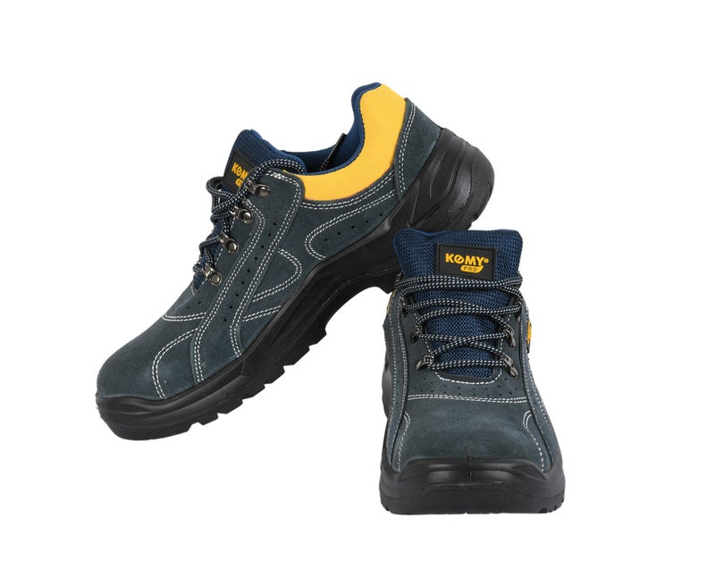 Komy Pro Series Premium  Engineer Low Ankle Safety Shoes - S1PL SR Non Metalic With Composite Toe Cap, Kevlar Midplate, Antistatic EVA , PU Out Sole, Super Slip-Resistant , Breathable & Abrasion Resistant Mesh Lining   & Cow Suede Leather - Model No: KMS220L - Image 2