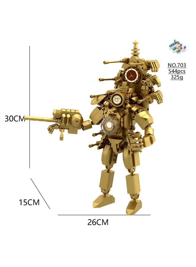 general Toilet man monitor man building block toys, Skibidi building game, TV man series building blocks, home decoration gifts for family and friends - Image 2