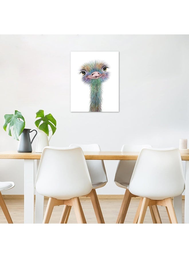 HVEST Canvas Wall Art Painting Artwork Wall Decor Pictures Prints Animal Painting for Home Office Room Dorm Decorations 16" X 20" White K1L871-ZMH - Image 3