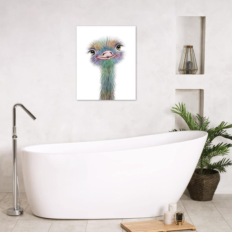 HVEST Canvas Wall Art Painting Artwork Wall Decor Pictures Prints Animal Painting for Home Office Room Dorm Decorations 16" X 20" White K1L871-ZMH - Image 2