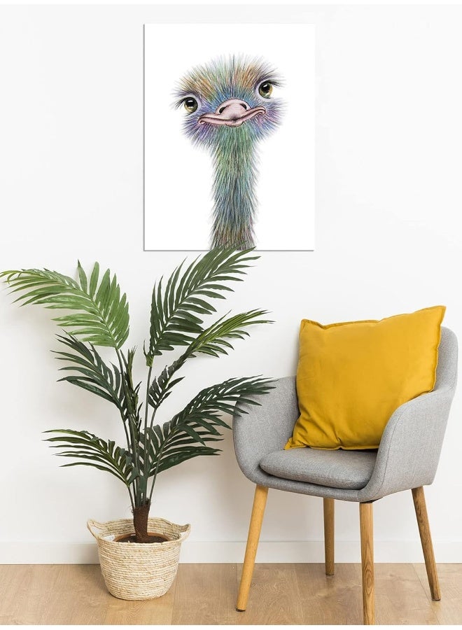 HVEST Canvas Wall Art Painting Artwork Wall Decor Pictures Prints Animal Painting for Home Office Room Dorm Decorations 16" X 20" White K1L871-ZMH - Image 5