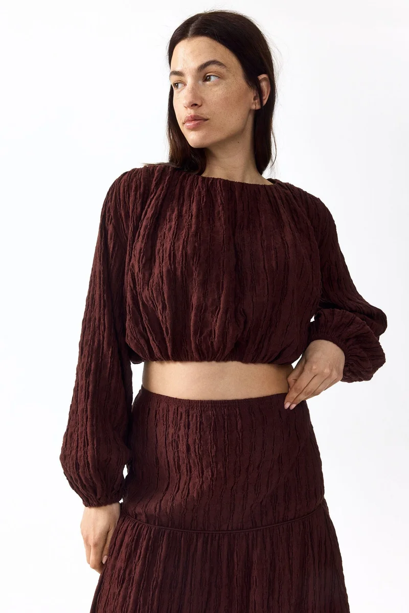 H&M MAMA Balloon-sleeved top