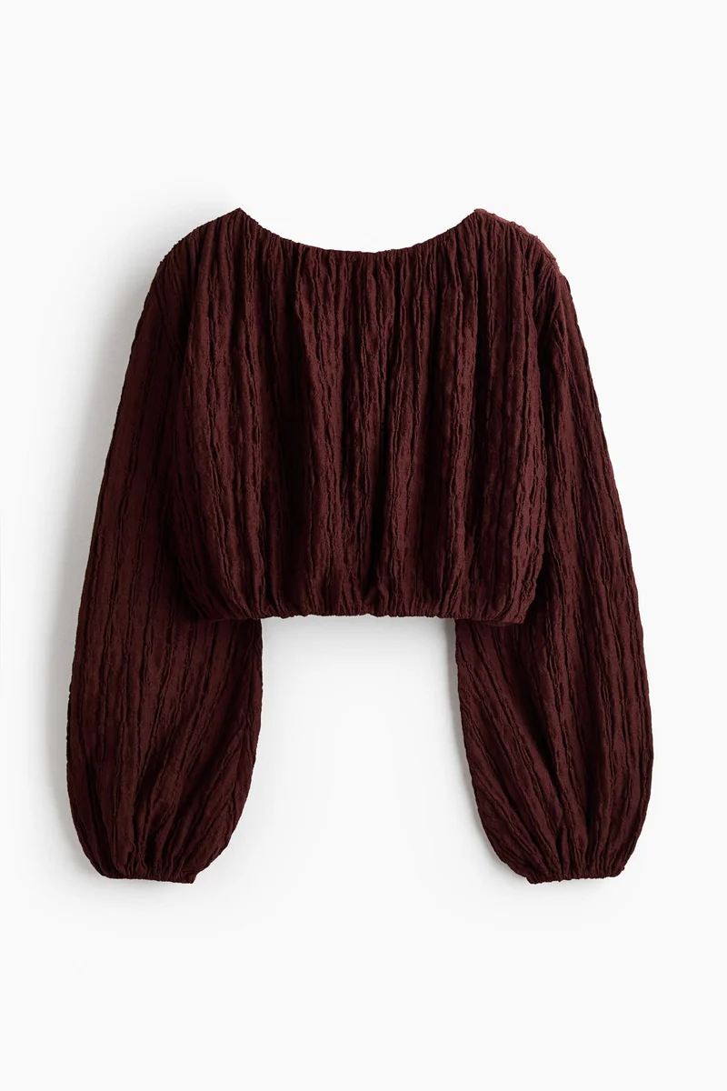 H&M  MAMA Balloon-sleeved top for Women | Best Price UAE