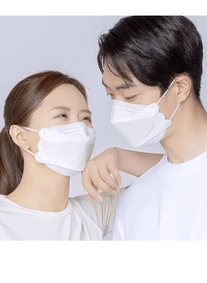 Air QUEEN Pack Of 20 Pieces Nanofiber Filter Face Mask For Adults Face Mask White  - Image 3