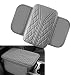 Ferianl Car Center Console Cover Leather Auto Armrest Cover with 2 Storage Bags Universal Cars Armrest Cushion Vehicle Interior Accessories Protector for Sedan SUV Truck Gray - Image 2
