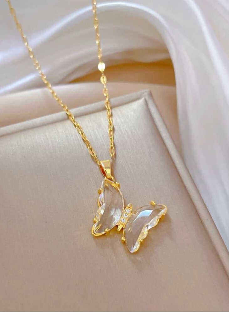Casual collection Elegant & High Quality Stainless Steel Gold Plated Necklace For Women - Image 5
