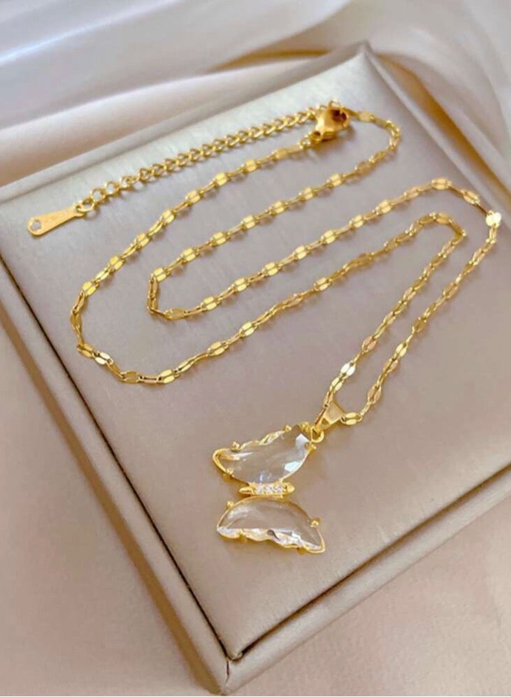 Casual collection Elegant & High Quality Stainless Steel Gold Plated Necklace For Women - Image 4
