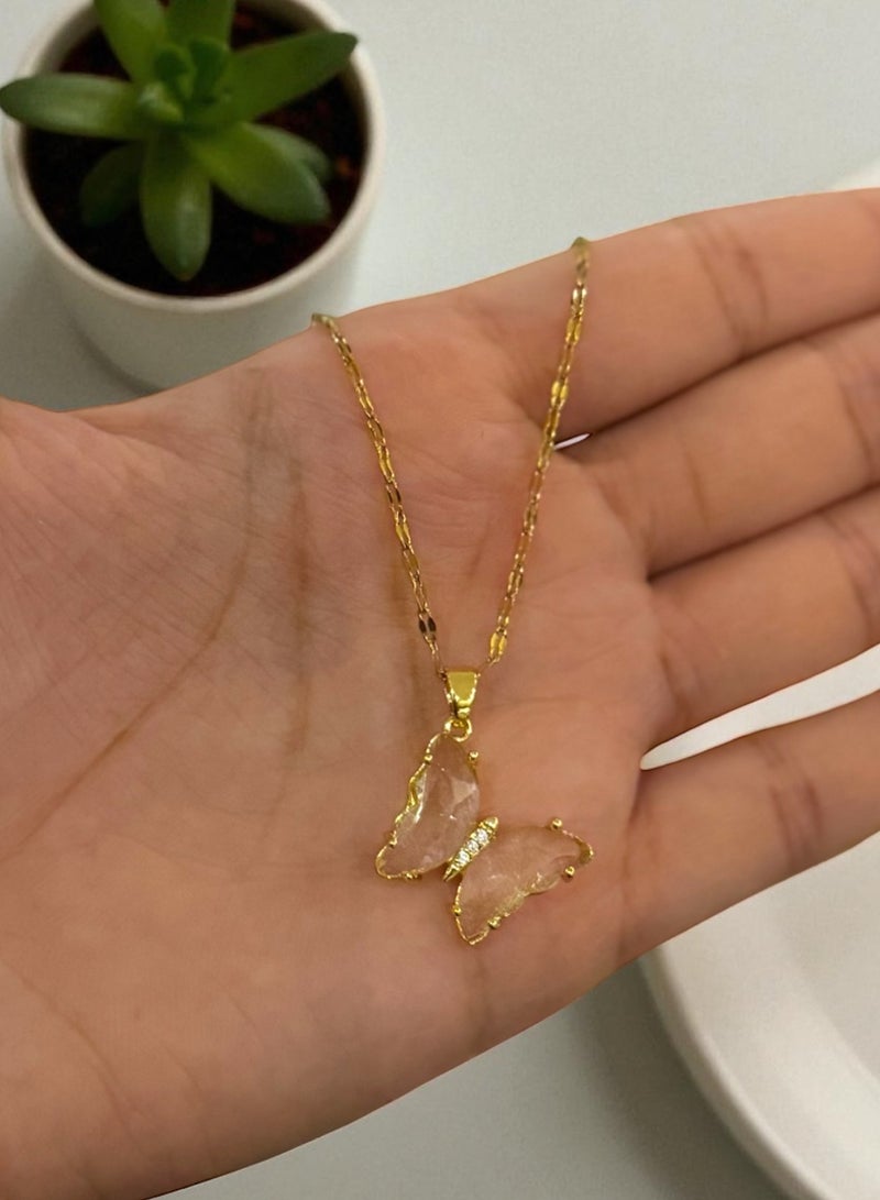 Casual collection Elegant & High Quality Stainless Steel Gold Plated Necklace For Women - Image 1