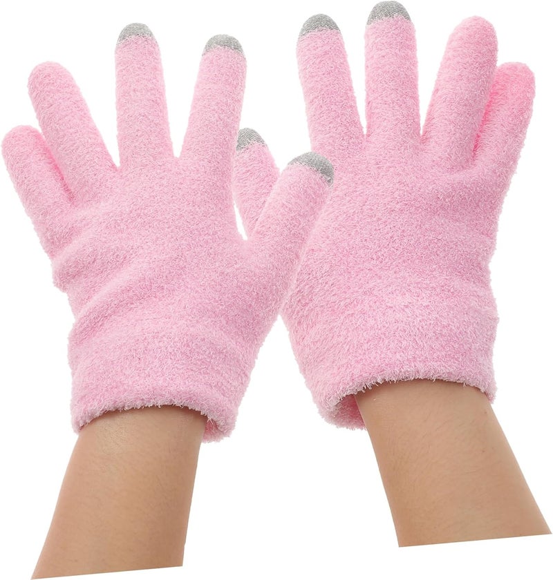 Outanaya 4pcs Gel Moisturizing Spa Gloves and Socks for Cracked Dry Skin Reusable Hand and Foot Care for Women Comfortable Hydration Treatment Skin-Friendly Gel Material - Image 3