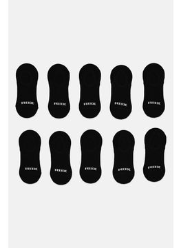 RBX Women 10 Pairs Brand Logo Low Cut Socks, Black  - Image 1