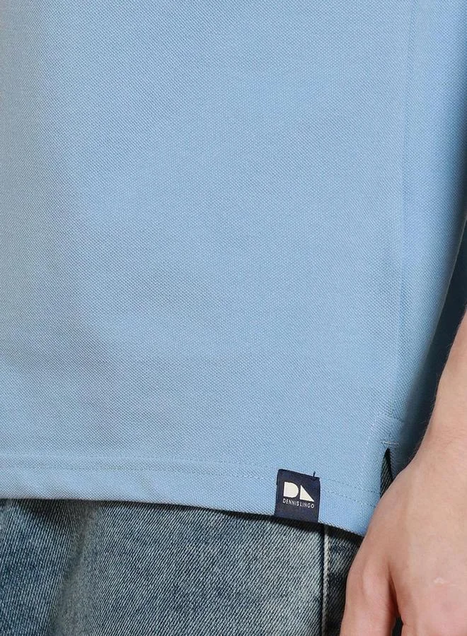 Dennis Lingo Dennis Lingo Mandarin Collar Solid T-shirt