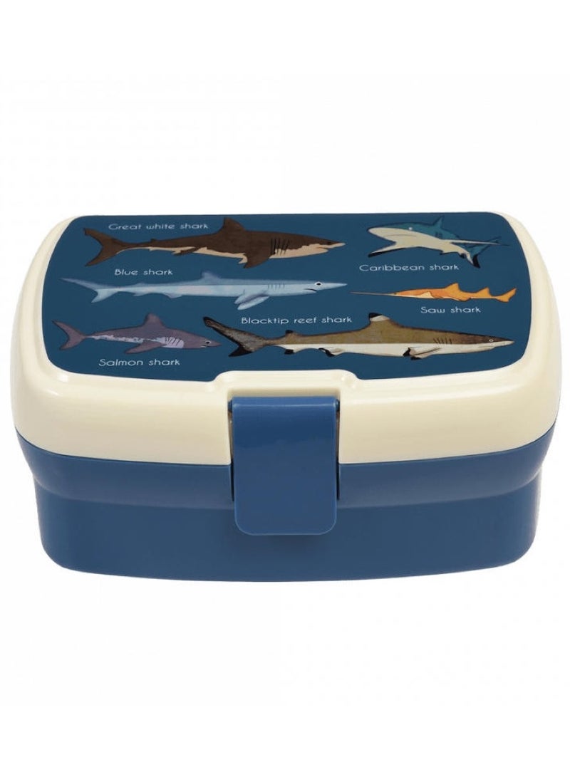 Rex London Sharks Lunch Box With Tray - Image 1