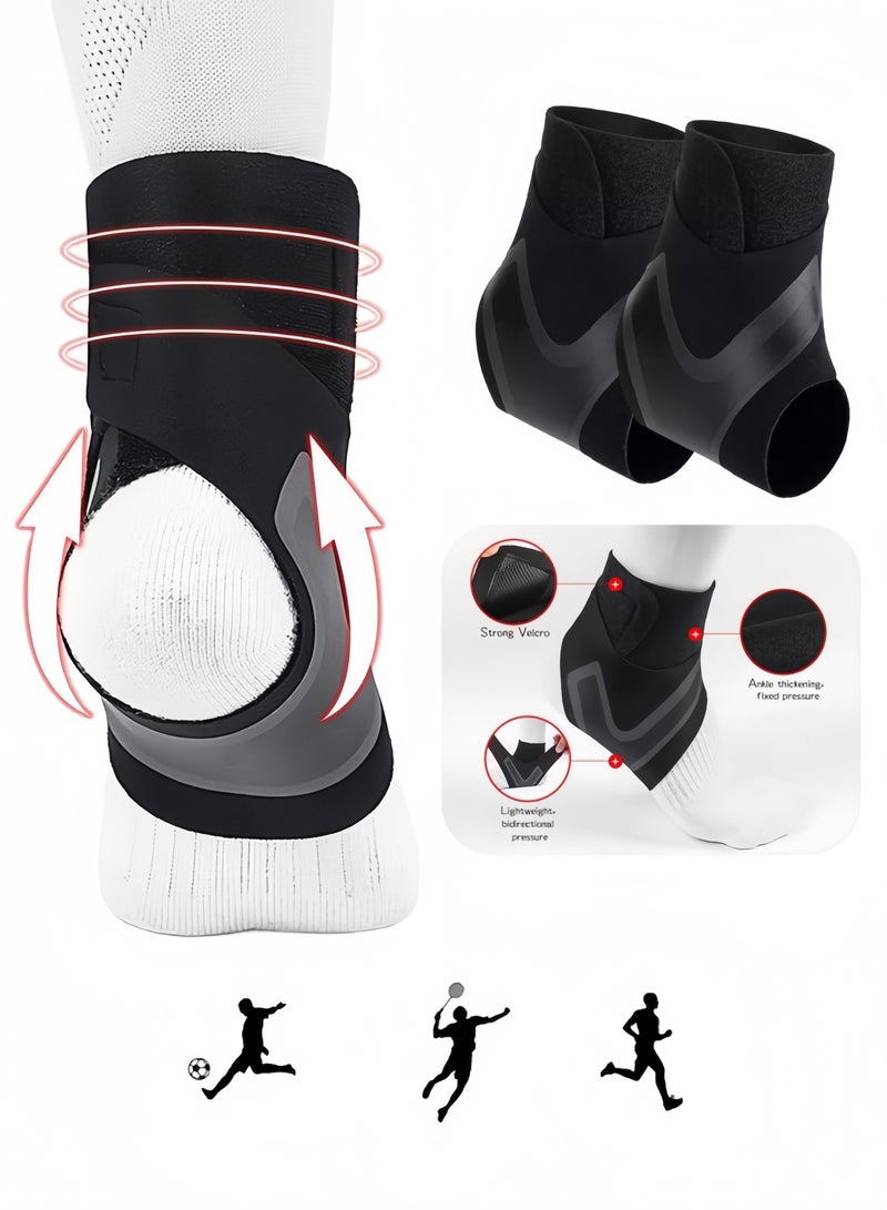 1 Pair of Men's and Women's Ankle Braces - Breathable, comfortable, adjustable, suitable for running, basketball, minor Achilles tendon sprains, joint pain relief, injury recovery, one-size-fits-all ankle supports - Image 1