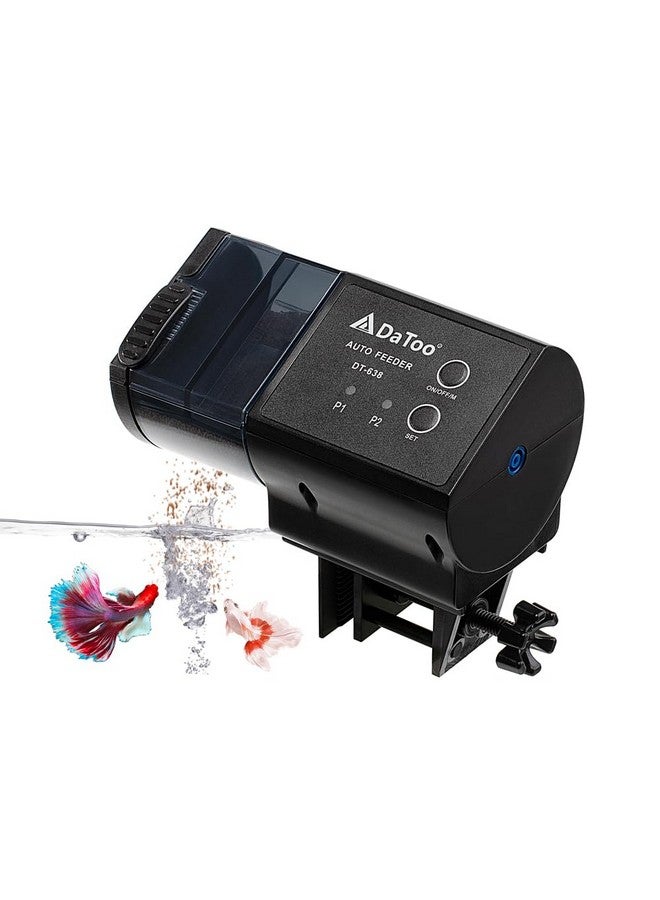 داتو وحدة تغذية أسماك أوتوماتيكية من DaToo Aquarium للأحواض الصغيرة - مؤقت توزيع الطعام التلقائي، وحدة تغذية أسماك البيتا للعطلات مع فتحة هواء مقاومة للرطوبة - Image 1
