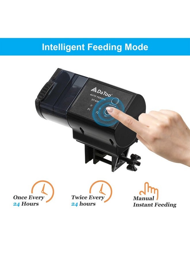 داتو وحدة تغذية أسماك أوتوماتيكية من DaToo Aquarium للأحواض الصغيرة - مؤقت توزيع الطعام التلقائي، وحدة تغذية أسماك البيتا للعطلات مع فتحة هواء مقاومة للرطوبة - Image 3