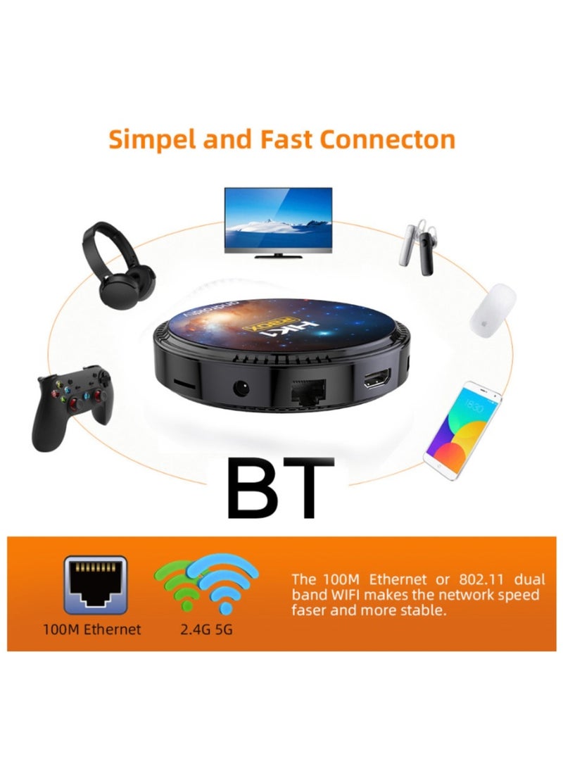HK1RBOX Android TV Box, 2GB RAM + 16GB ROM Ultra HD 4K Smart TV Box, RGB Light Set Top Box BT5.0, HLG Mode HDR10+ WiFi 6 USB 3.0 - Image 5