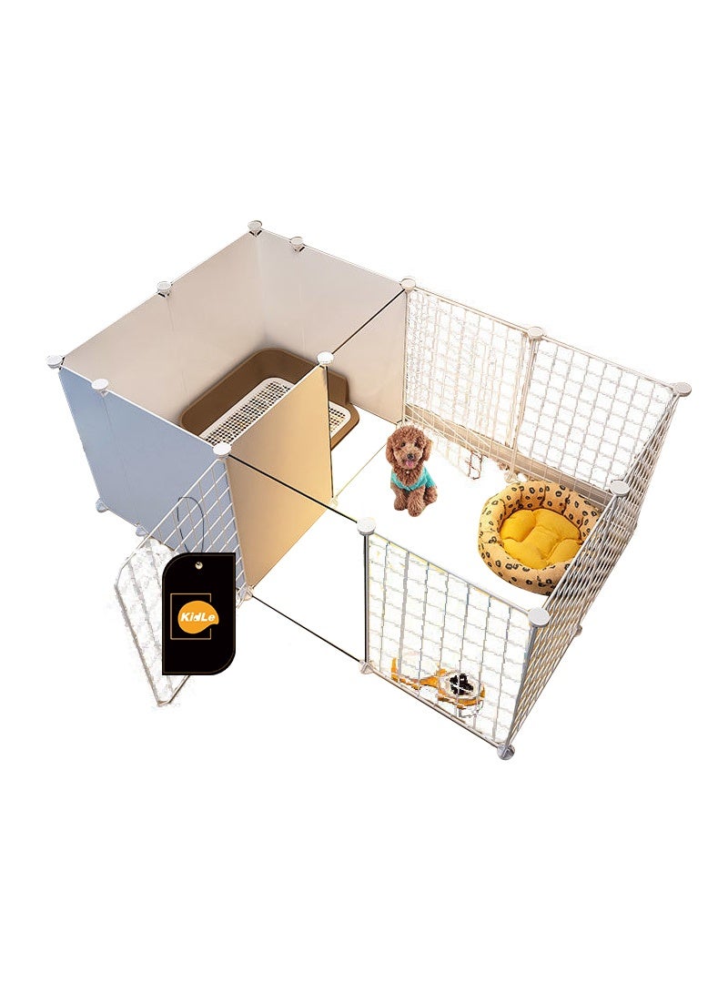 Kidle Pet Dog Fence Pet Enclosure Dog House Indoor Small Dog Fence Isolation Area for Dogs Cat Rabbit - Image 1