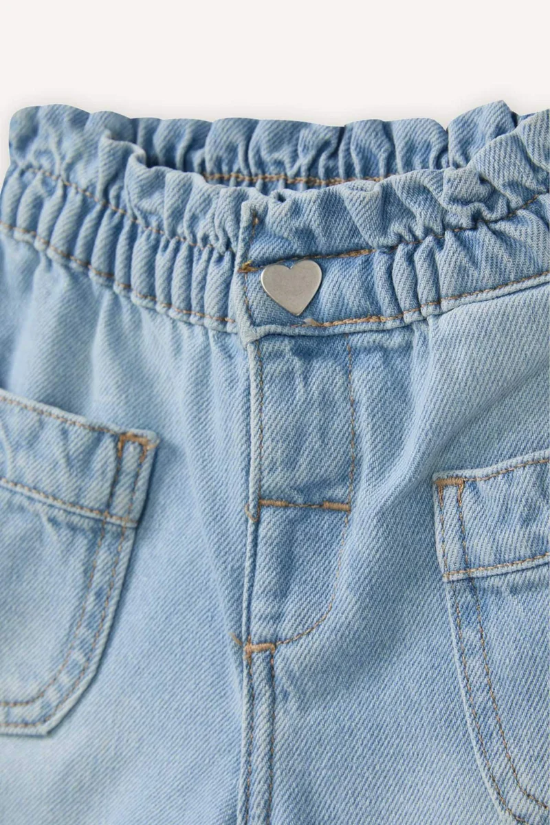 ديفاكتو Baby Girl Paperbag Fit Paperbag Waist Shorts