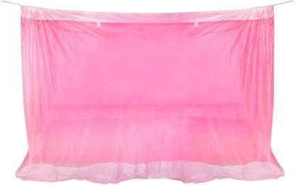 Indian 3x6.5 Pink Colour, King Size, HDPE Mosquito Net for Baby/Bedroom/Family/Queen/King Size Bed/Garden/Door/Colour -(Pink) Size -(3X6.5) - Image 1