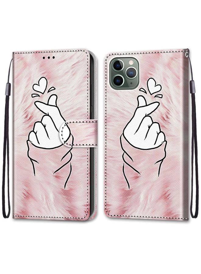 اس-توب جراب لهاتف iPhone 11 Pro Max، جراب جلدي من البولي يوريثان قابل للطي أفقيًا بتصميم متقاطع ملون مع حامل وفتحات للبطاقات ومحفظة وحبل - Image 2