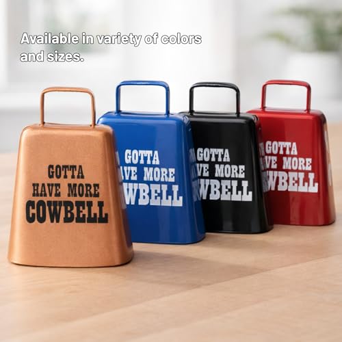 Bevin Bells ''Gotta Have More Cowbell'' (XL) | Kentucky Cow Bell w/Copper Color | Made from Steel | Loud Noise Makers w/Handle | Made in USA | 21047 - Image 4
